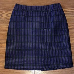 Ann Taylor skirt black purple textured skirt